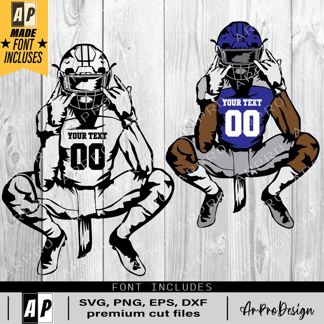 Football Player Svg, Football Svg, Colored Layers, Football Team ...