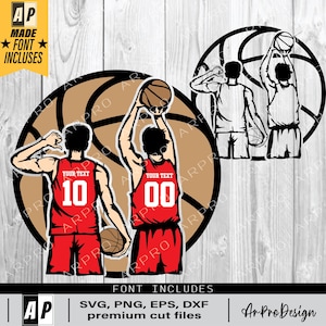 Two Basketball Player Svg, Basketball mom, Basketball Svg, Basketball Team, Basketball Season, Basketball Sport, Basketball Shirt