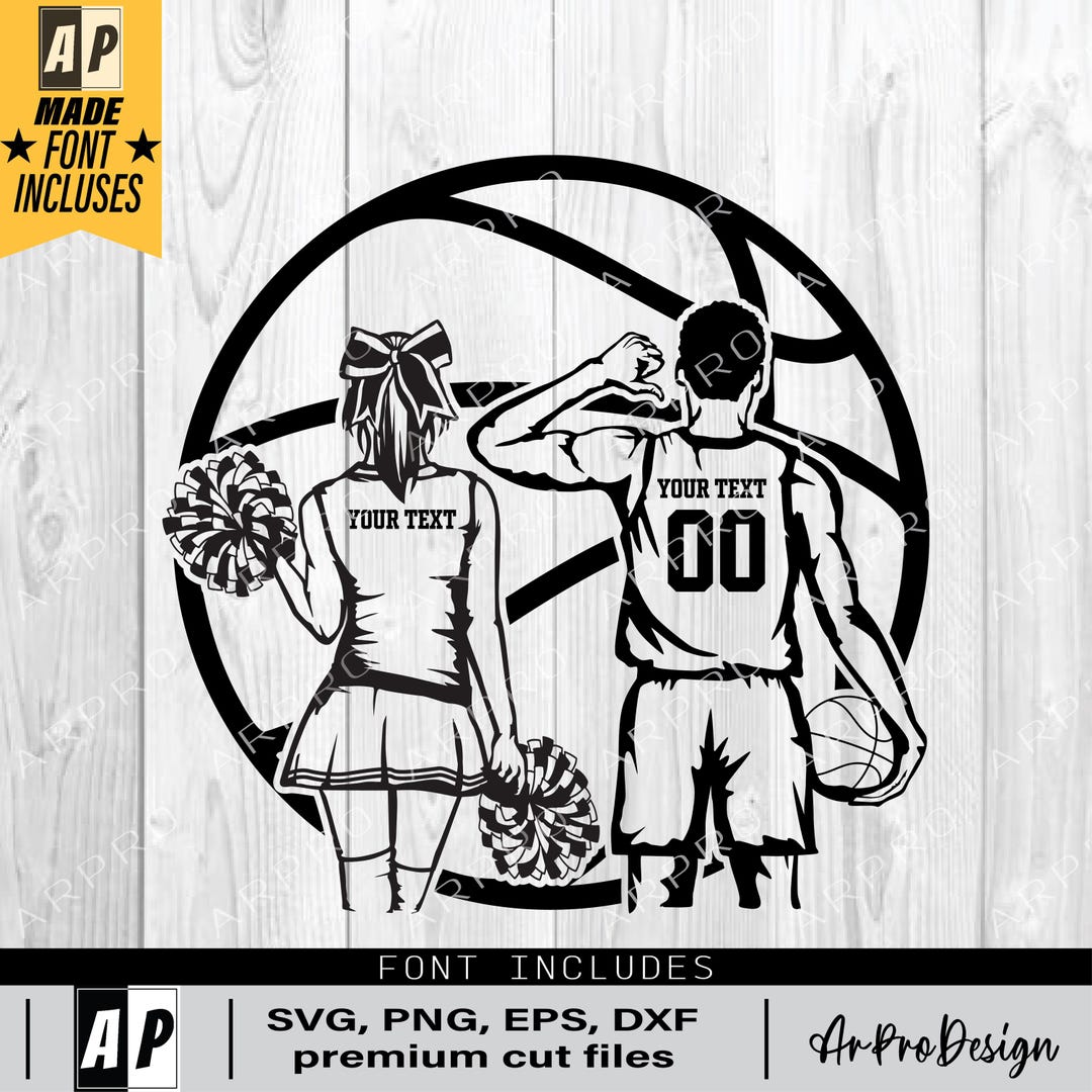 Cheerleader Svg, Basketball Player Svg, Basketball Shirt, Basketball ...