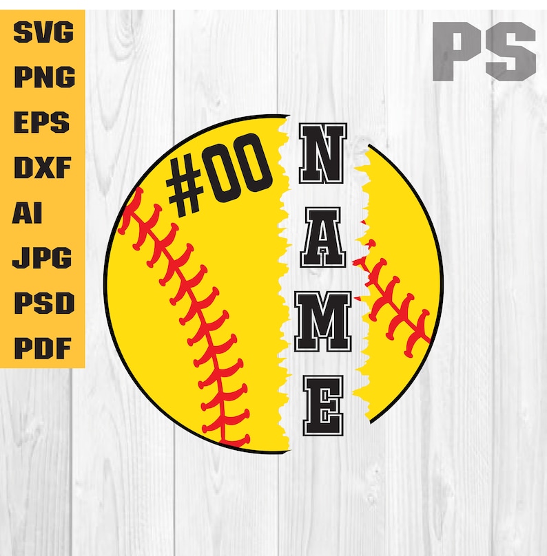 Softball Svg Template Softball Mom Svg Softball Shirt Svg Etsy