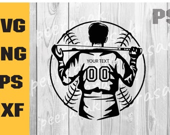 Baseball Player SVG, Baseball monogram for Silhouette,softball svg files,softball silhouette Cricut