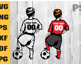 Soccer boy svg, Soccer Player Svg, colored layers, Soccer Monogram Svg, Soccer Clipart, Soccer Cricut Cut file, Name Soccer Svg