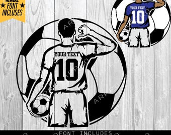 Soccer Player Svg, Colors leyer, Soccer Svg, Soccer Clipart, Soccer Cricut Cut file, Name Soccer Svg, Digital Download