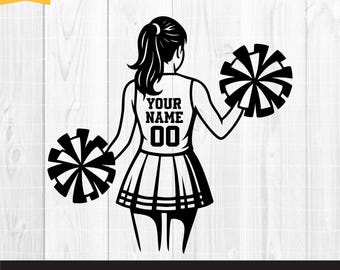 Cheerleader Svg, Personalized Name, Cheerleader Name Svg, Cheerleader Shirt, Cheer Clipart, Cheer Dance Svg, Cheer Png, Png Dxf Eps