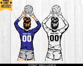 Volleyball setter player SVG, Volleyball  svg, Volleyball Girl svg, volleyball player svg, Volleyball png, Digital Download Clipart