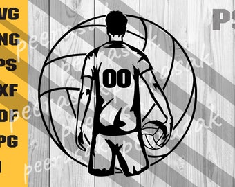 Volleyball Men svg, Volleyball Team svg, Volleyball SVG, PNG, CNC, Laser, Vinyl Cutter, Silhouette, Cricut, Decal