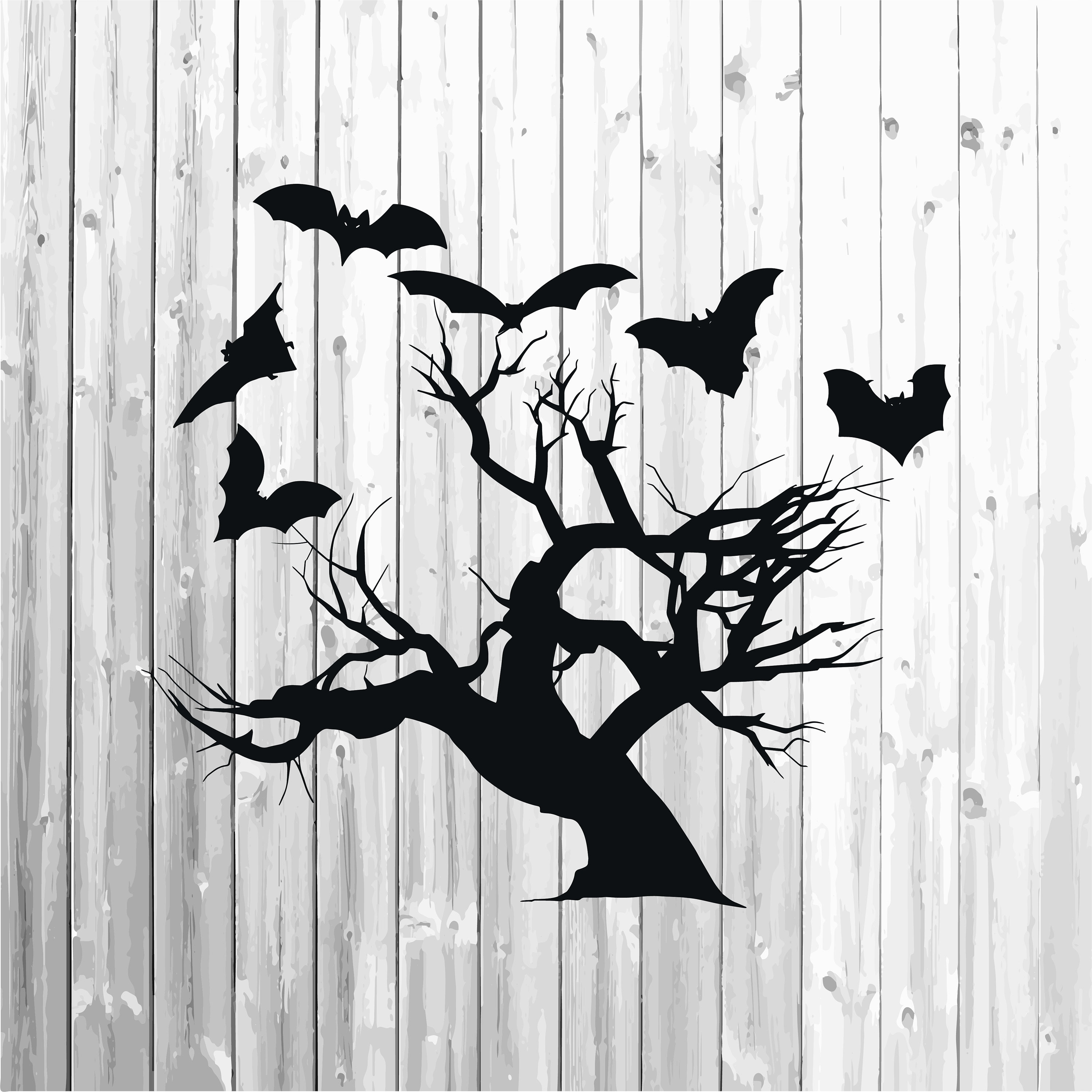 Spooky Tree SVG File Halloween Tree SVG Bat Tree Cut File | Etsy