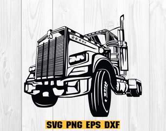 Semi Truck Svg, Truck Svg, Big Truck Clipart, Truck Svg, Truck Cricut, Truck Cutfile, Truck Driver Vector, Us Big Truck Svg, Trucking Svg