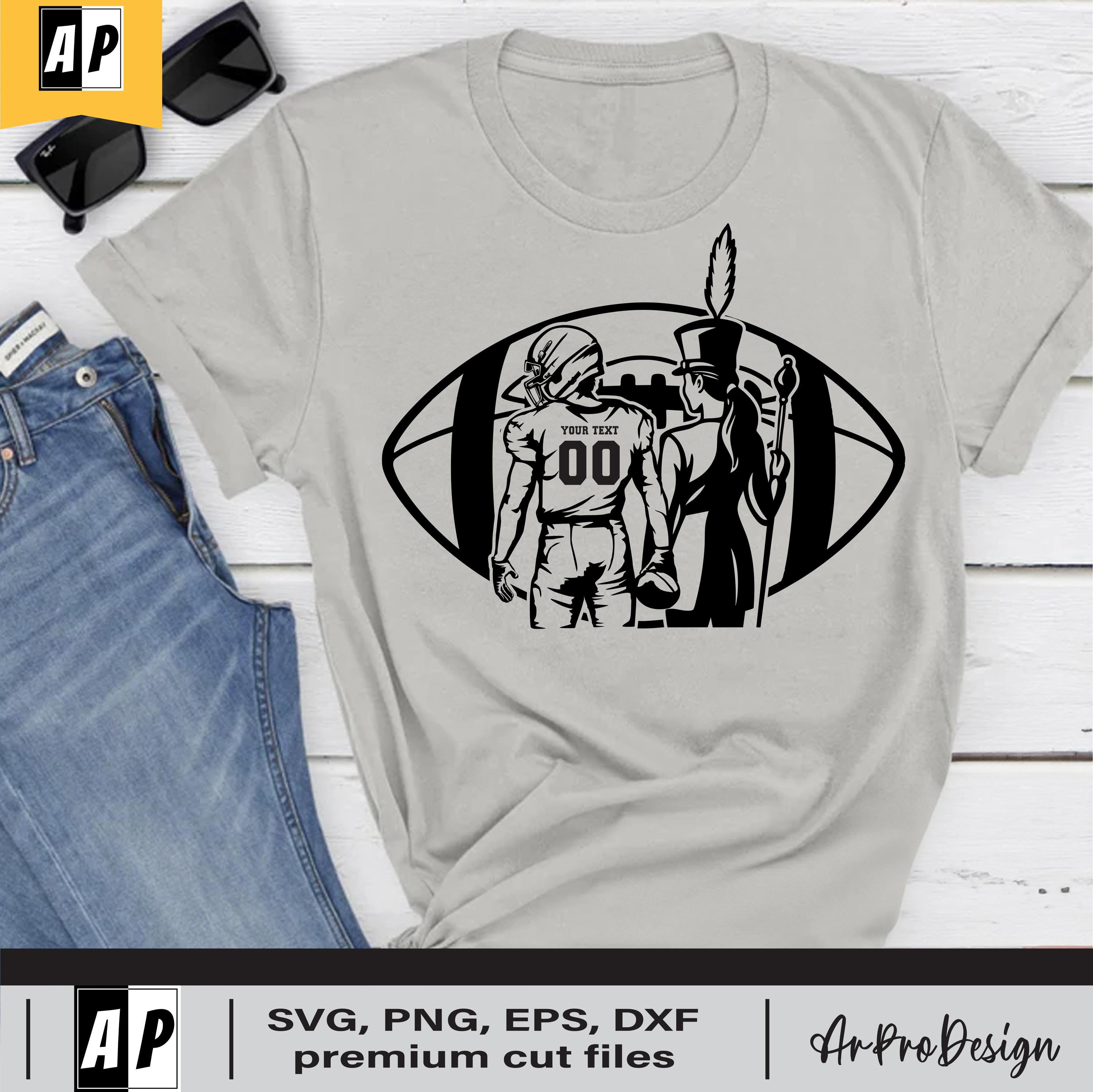 Drum Major Football Player SVG PNG, Game Day Trio Clipart, Marching ...