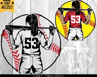 Girls softball svg, colored layers, Softball Swing, Baseball Game For Silhouette, Base Bat Sport Activity or Cricut, Sublimation