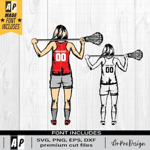 Lacrosse SVG, Lacrosse girl, Lacrosse Player SVG, Lacrosse Player Printable, Woman Lacrosse silhouette, Female Lacrosse Player