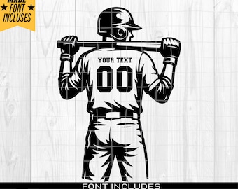 Baseball Player Svg, Personalized Name Svg, Baseball Mom Svg, Baseball Team Svg, Baseball Player Clipart, Baseball Cutfile, Png Dxf Jpg Eps