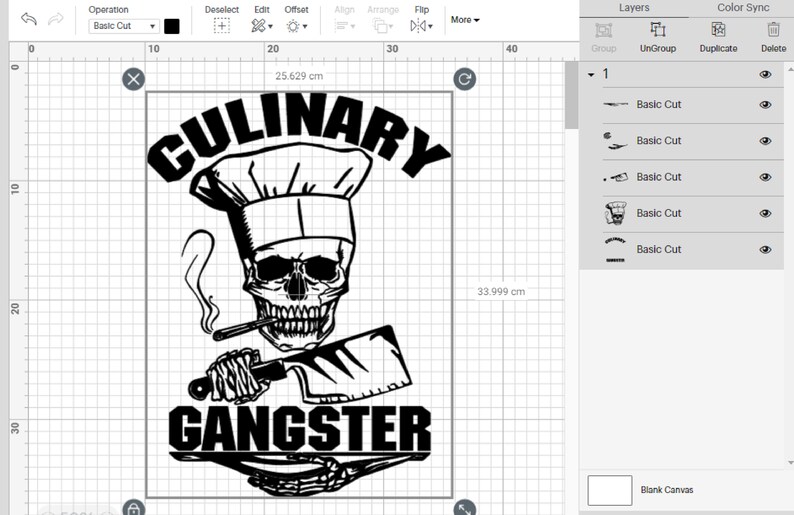 May include: Black and white graphic design of a skull wearing a chef's hat, holding a large knife and smoking a cigarette. The text "CULINARY GANGSTER" is above the skull.