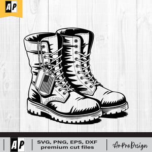 Combat Boots svg, Combat Boots Clipart, Veteran Shirt, Navy svg, Veteran svg, Army svg, Soldier svg, Combat Boots Cut Files, Patriotic Boots
