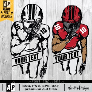 Football player svg, Football svg, football team, Football name, colored layers, Football Season, customize you text diy, svg for cut - 2