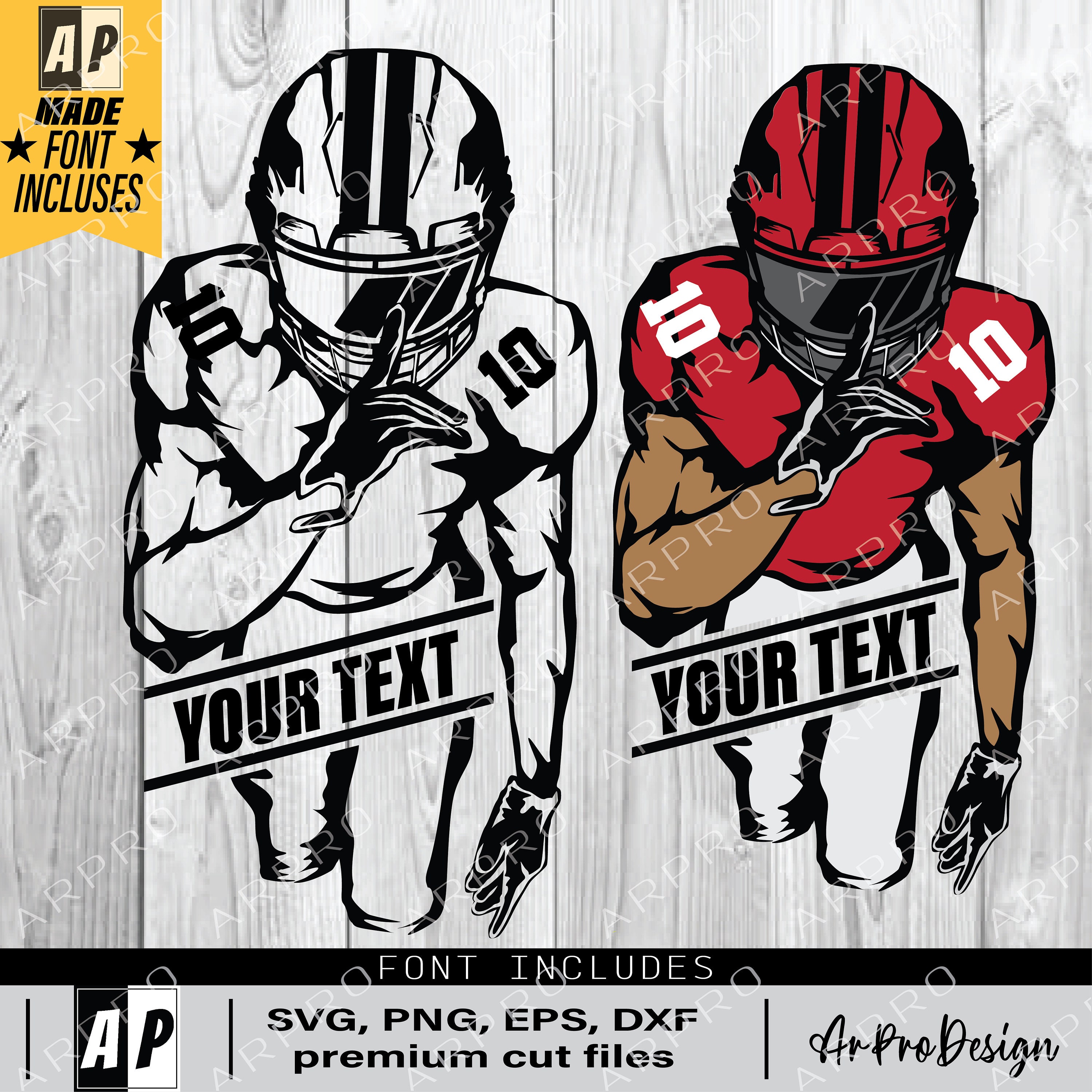 Football player svg, Football svg, football team, Football name, colored layers, Football Season, customize you text diy, svg for cut - 2