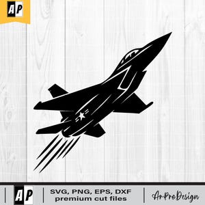 Jet Fighter SVG, Military Airplane Clipart, Fighter Jet Silhouette SVG, Combat Aircraft SVG File, Cricut Military Jet Png Dxf Eps Cut File