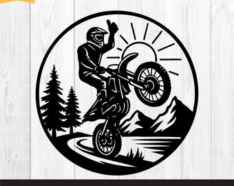 Motocross Rider Svg, Motorcross Svg, Dirt Bike Svg, Racing Svg, Biker Svg, Dirtbike Svg, File Svg di Motocross per Cricut e Silhoeutte