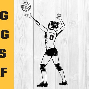 Girls volleyball player svg, volleyball player svg, Volleyball girl, svg for cut, Digital Download Clipart