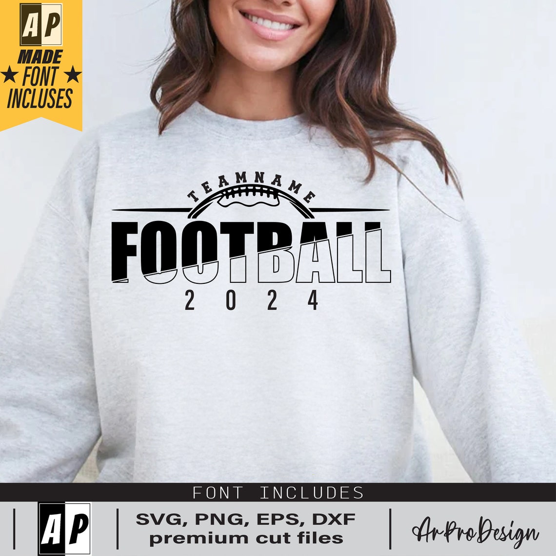 Football Team Template SVG, Custom Logo and Name Cut File for Cricut - Etsy