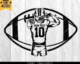 Football Svg Png, Football Player Svg, Football Name Svg, Football Shirt, Football Season, Sublimation Designs, Png Eps Dxf Ai Pdf Jpg