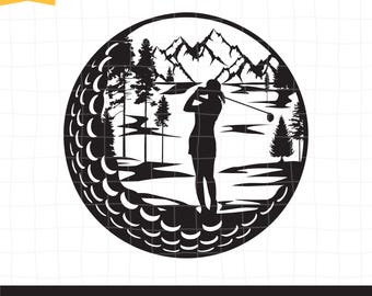 Golfing SVG, Golfer svg, Golf Ball svg, Golfing Cut Files, Glowforge Files, Golf Club svg, Golf Player svg, Golf Svg, Digital Download