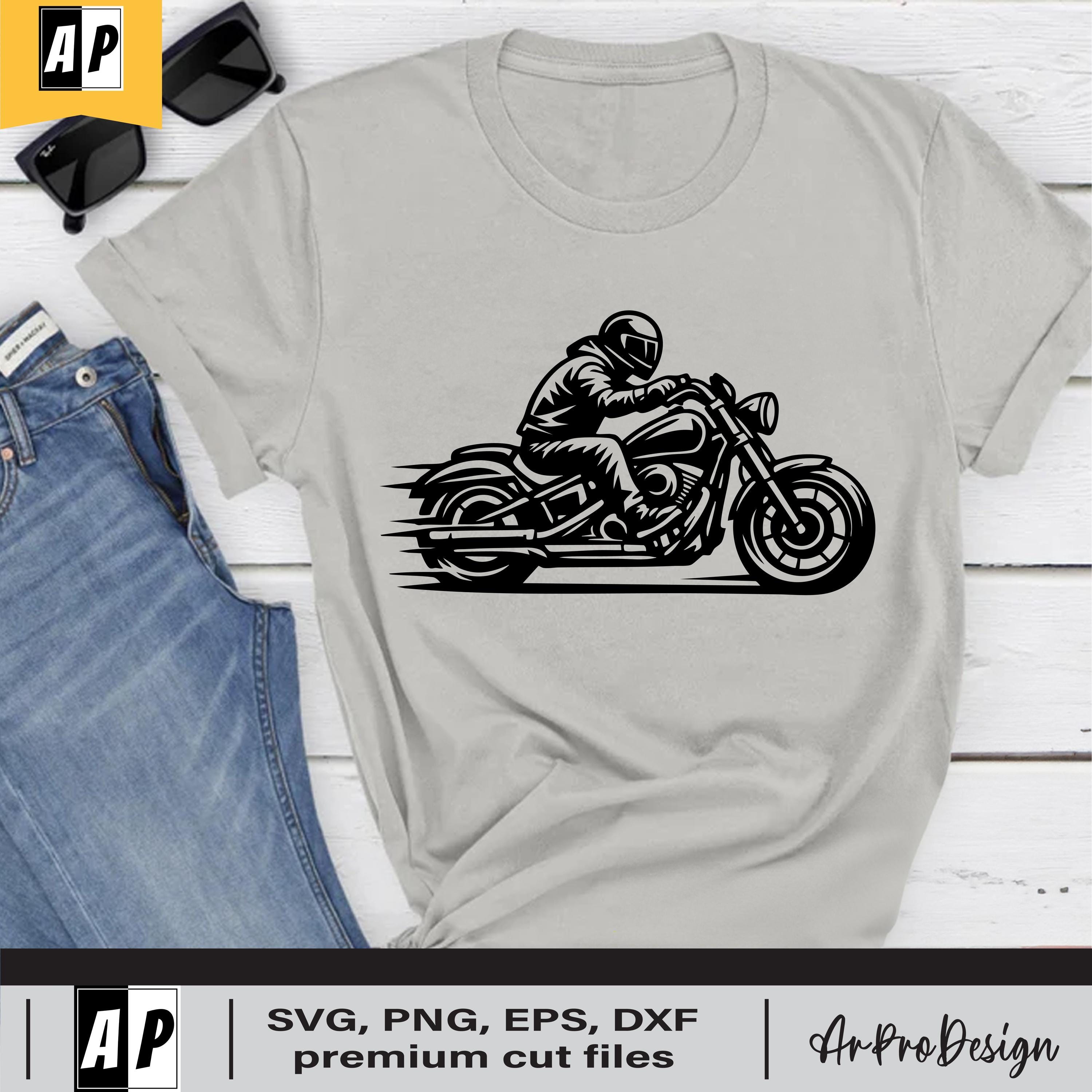 Motorcycle Riding Svg Motorcycle Rider Svg, Biker Chopper Svg, Motorcycle Silhouette, Custom ...