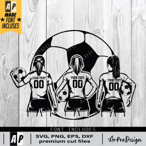 Soccer girl SVG, Soccer Girl Player SVG, Sports Mom Life Design PNG, Ball Life Cut File, Lady Goalkeeper Gift Idea Stencil