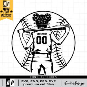 Softball SVG, Personalized Name Svg, Softball Player Svg, Softball Mom Svg, Softball Team Svg, Softball Player Clipart, Softball Cutfile