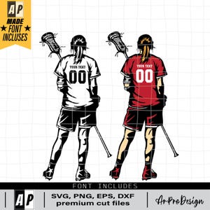 Weiblicher Lacrosse-Player-Svg, personalisierter Name, farbige Schichten, Lacrosse-Svg, Lacrosse-Svg, Lax Mom svg, Lacrosse-Abziehbilder, Lacrosse Mom Shirt