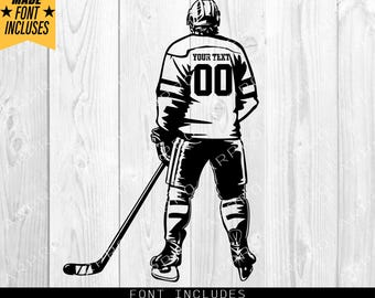 Eishockey Spieler SVG, Eishockey Team SVG, Schlittschuhlaufen, Torhüter Clipart, personalisierte Name SVG, Hockey Png, Eishockey Dad Shirt