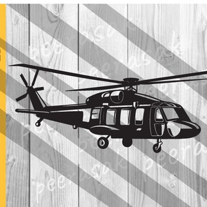 Helicóptero Black Hawk SVG, adesivo decalque militar do exército, helicóptero Svg, helicóptero Svg, clipart de helicóptero, exército militar Svg