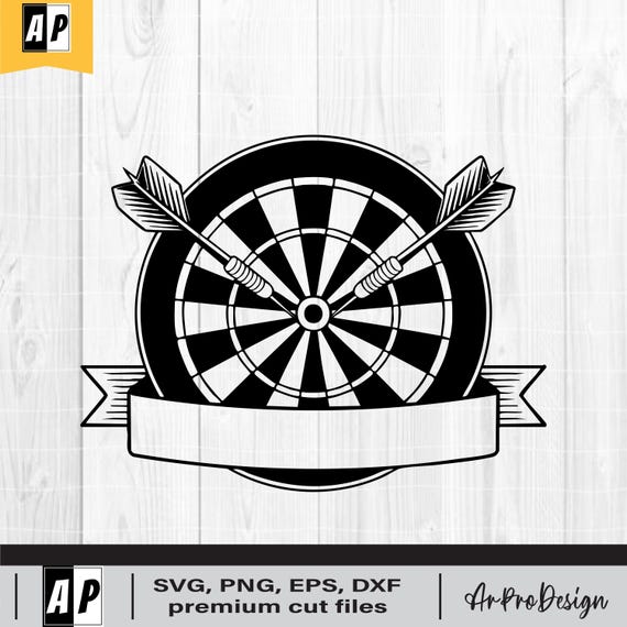 Dartboard SVG, Bullseye Target Dart Design, Dart Game Clipart