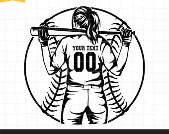Girls softball svg, Softball Swing, Baseball Game For Silhouette,  Softball Mom Svg, Softball Team Svg, Softball Player Clipart, Softball