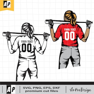 Girls softball svg, colored layers, Softball Swing, Baseball Game For Silhouette, Base Bat Sport Activity or Cricut
