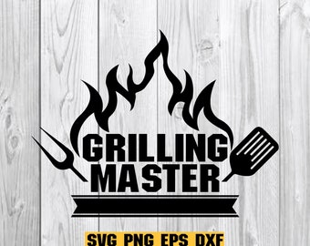 GRILLMASTER SVG, Grill Svg, Bbq Party Svg, Apron Svg, Grill Apron Svg, Dad Apron Svg, Apron Gift Svg, Steak Grill Svg