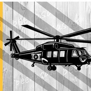 Black Hawk Helicopter SVG, Adesivo de decalque militar do exército, Helicóptero Svg, Chopper Svg, Clipart de helicóptero, Exército Militar Svg