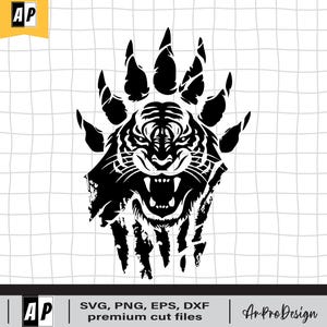 Tiger Scratch Svg, Tiger Claw Svg, Tiger Svg, Tiger Decals, Animal Scratch, Tiger Animal Svg, Tiger Svg Files for Cricut and Silhouette