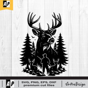 Hunting Svg, Deer hunting Svg, Deer Hunter Svg, Outdoor Hunting Svg, Hunting Dad Svg, Hunting Shirt Svg, Clipart, Svg Cut Files, Png Dxf Eps