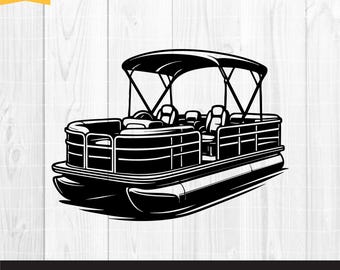 Pontoon Boat SVG, Pontoon Boat Files for Cricut, Pontoon Clipart, Pontoon Svg, Pontoon Stencil, Boat Svg, Pontoon Png, Boat Cutting Files