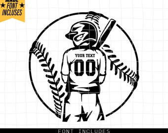 Baseball Kid Svg, Personalized Name Svg, Baseball Kid Shirt, Baseball Clipart, Baseball Team Svg, Baseball Cutfile, Baseball Stencil