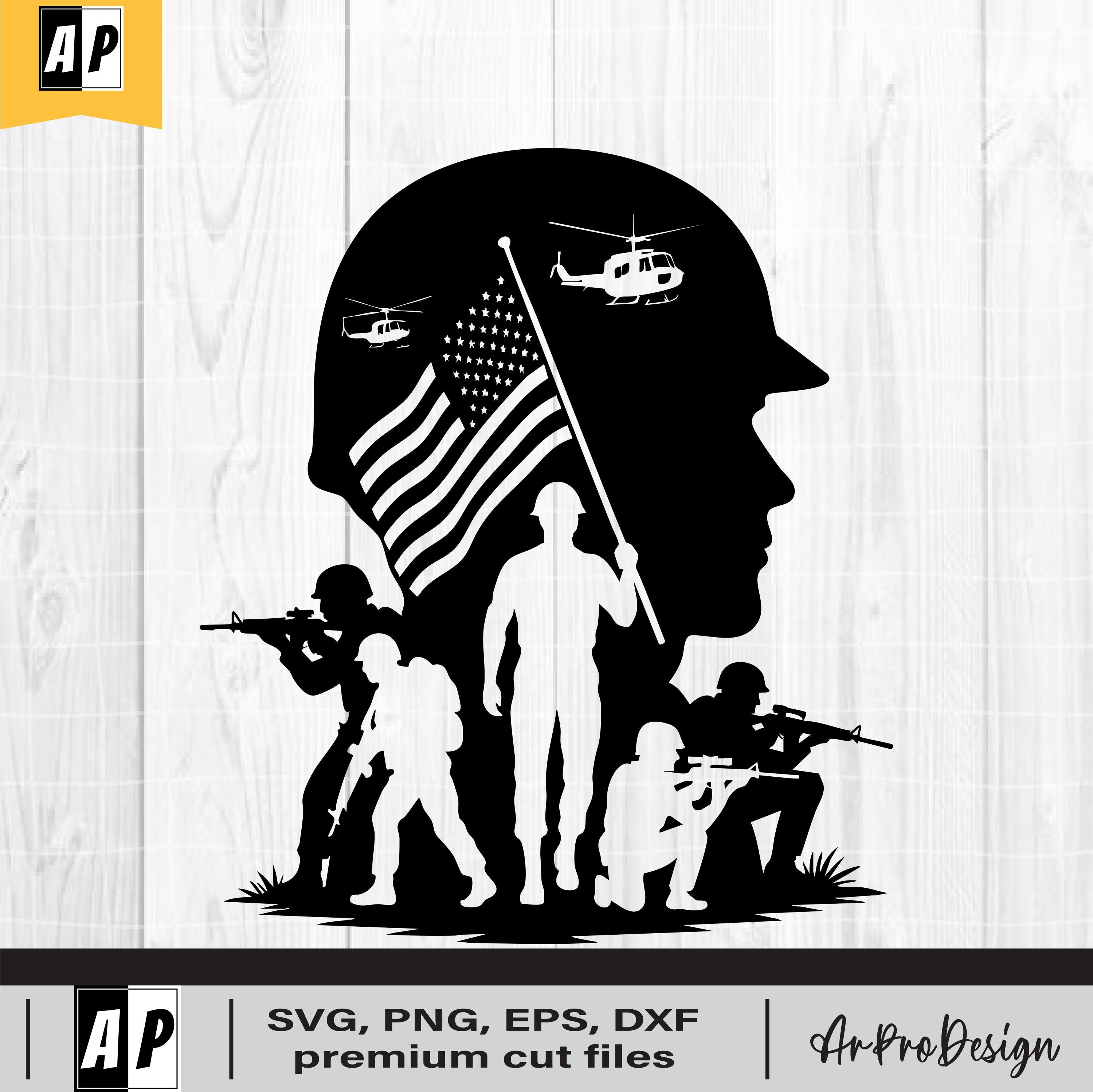 US Soldier SVG File, Veteran Soldier Svg, Army Svg, Military Svg, US ...