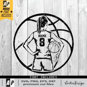 Basketball Girl SVG, Basketball School, Sports, Basketball, Svg for cricut, Digital Download Clipart