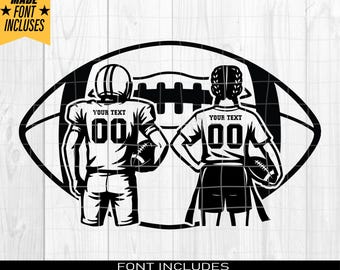 Football Svg, Boy And Girl Football Svg, Kids Football Svg, American Football Svg, Sports Team Svg, Family Football, Football Shirt, Png Dxf