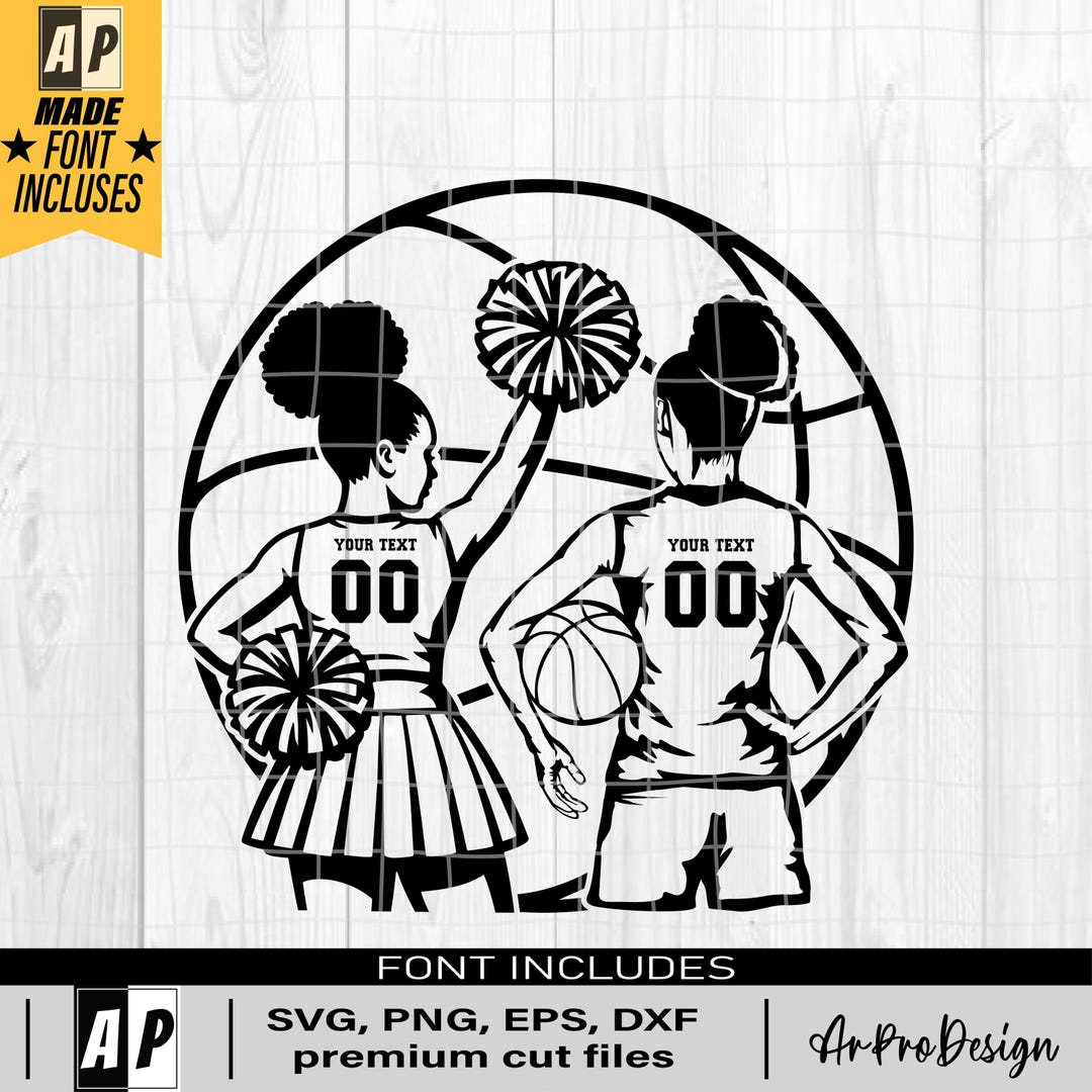 Cheerleader Svg, Basketball Player Svg, Basketball Shirt, Basketball ...