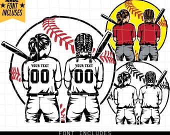 Softball Svg, Personalized Name Svg, Softball Player Svg, Softball Team Svg, Softball Mom Svg, Softball Player Clipart, Softball Cutfile