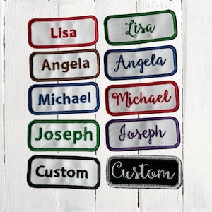Personalized Iron-On Name Patch for Uniforms, Backpacks, and Jackets - Custom Embroidered