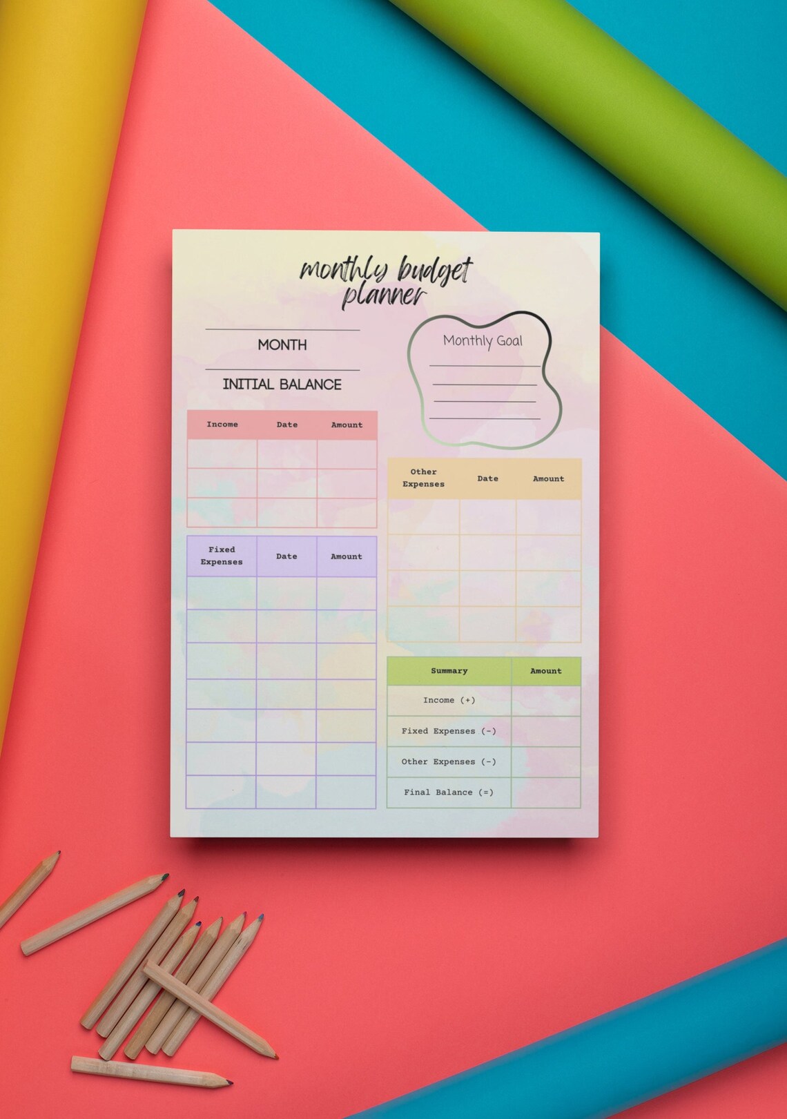 Monthly Budget Planner Digital Download Budget Planner Etsy Monthly budget planner digital download budget planner etsy