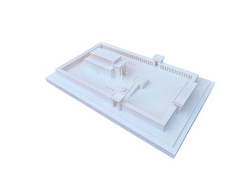 Salomon's Temple Model, 18-Inch Short Porch Replica, Crafted from Material, Home Decor Accent