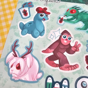 Casual Cryptids Vinyl Sticker Sheet - Etsy